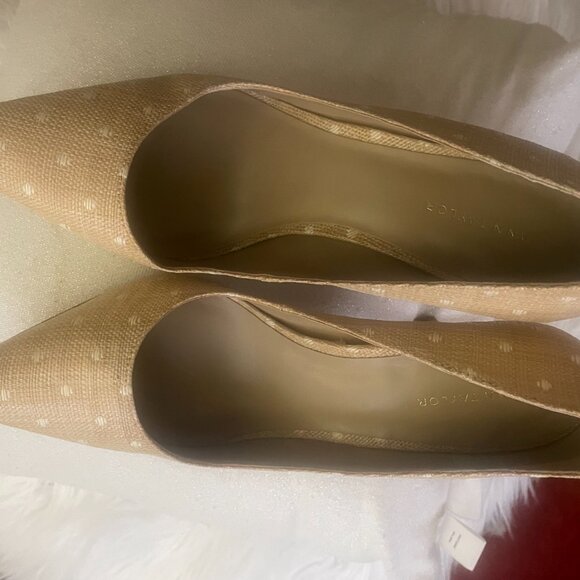 ANN TAYLOR NEW IN BOX-Mila Polka Dot Straw Size 8 - Picture 5 of 7